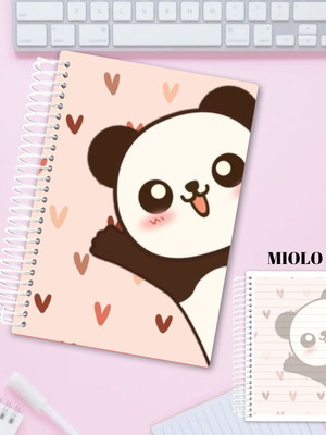 Caderno fofo - panda