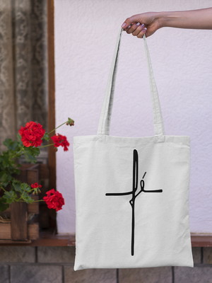 Ecobag fé bolsa de praia sacola feminina grande evangélica