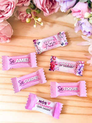 Balinha com tag personalizada dia das mães