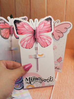 Card com escovinha para cílios - mimos para clientes brinde