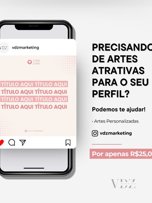 Post + legenda personalizados para instagram e redes sociais