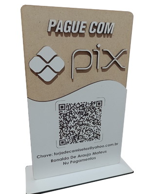 Placa pix personalizavel para seu negócio