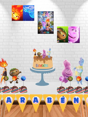 Kit festa elementos com 4 displays
