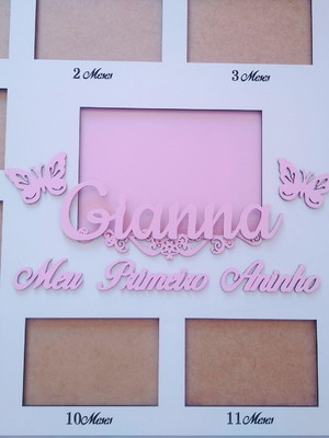 Quadro primeiro ano do bebê borboletas