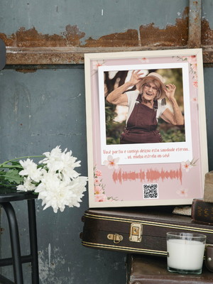 Quadro in memoriam com qr code