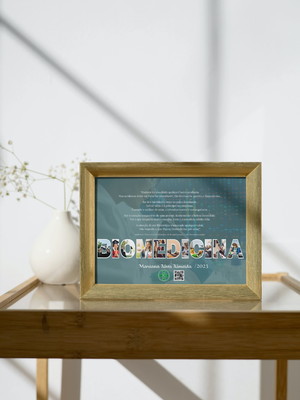 Quadro profissão com qr code