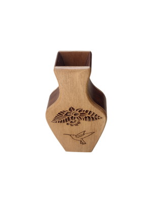 Vaso em madeira maciça