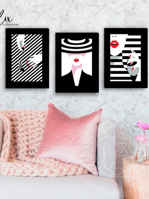 Kit salão de beleza -3 placas decorativas