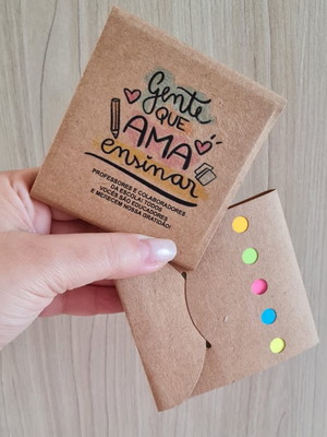 Mini bloco de anotação com post it personalizado