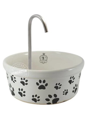 Fonte bebedouro para gato porcelana cerâmica 900 mls patas b
