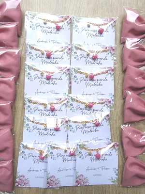 Kit padrinhos rose pulseiras e gravata casamento