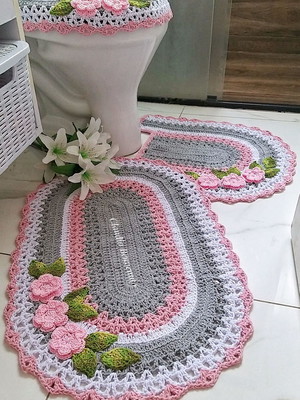 Jogo de banheiro glamour 3 pçs