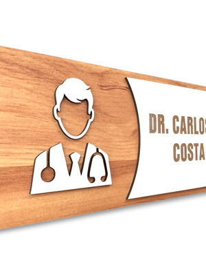 Placa de sinalização | dr. - mdf 30x13cm ref.: ac0034