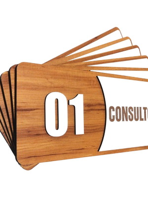Kit placa de sinalização consultório | com 6 peças