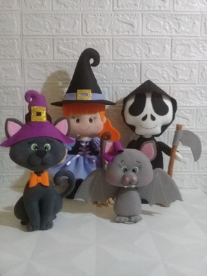 Kit halloween em feltro