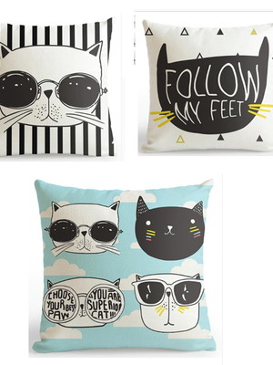 Almofada kit com 3 gatinho