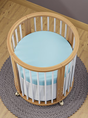 Lençol berço sleeper azul crescer fase 1 percal 200 fios