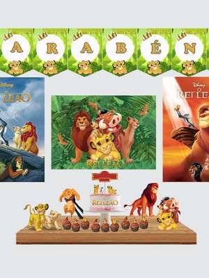Kit só um bolinho rei leão decoração festa simples
