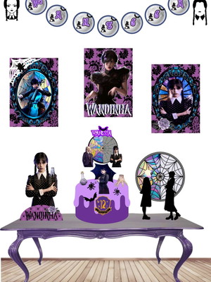 Kit só um bolinho - wandinha addams