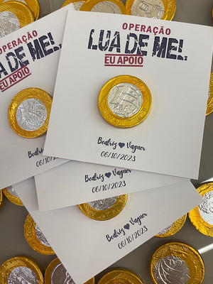 Operação lua de mel personalizada casamento 60 unidades