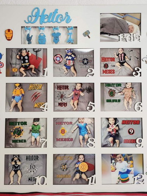 Quadro primeiro ano do bebê heróis