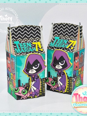Caixa milk retangular ravena (teen titans go! )
