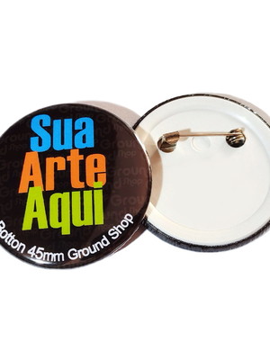 Boton personalizado tamanho 4,5cm broche com sua arte