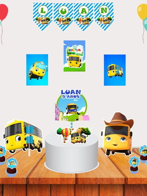Kit festinha ônibus go buster