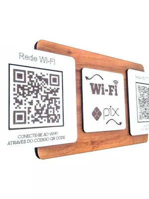 Placa de sinalização | uso de wi-fi e pix ref.: dv0236-a