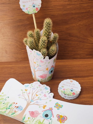 Rótulo+tag para mini suculenta - jardim encantado
