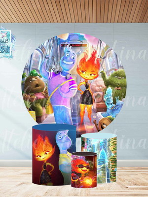 Kit painel sublimado + capa de cilindro - elementos