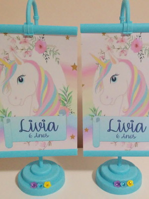 Mini banner personalizado tema unicórnio