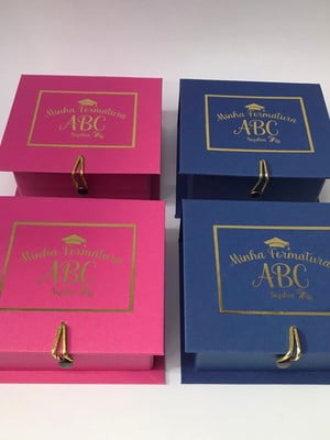 Caixas abc cartonagem com foil