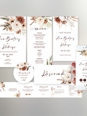 Kit identidade visual casamento - arte digital