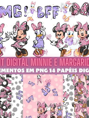 Kit digital minnie e margarida
