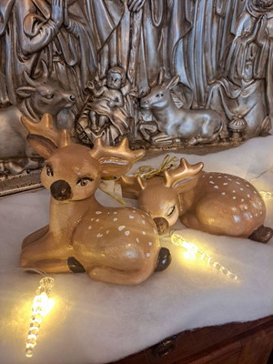 Conjunto renas de natal