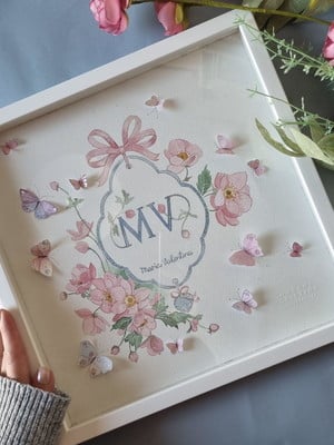 Porta maternidade em aquarela