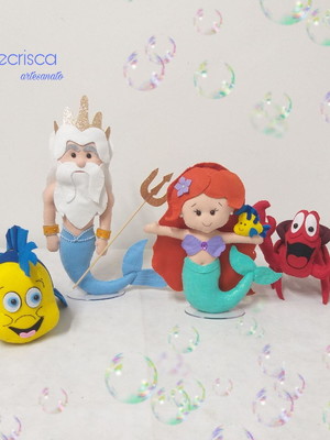 Kit pequena sereia em feltro