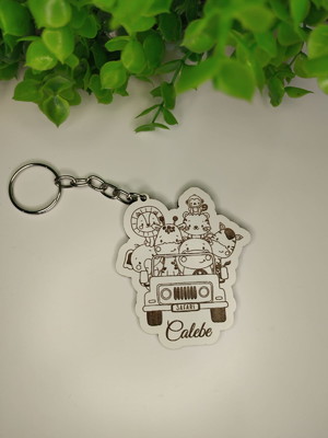 Chaveiros safari personalizado com nome