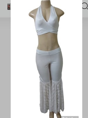 Conjunto de calça e top para dança do ventre