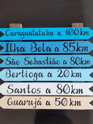 Quadro decorativo personalizado nome de cidades com km