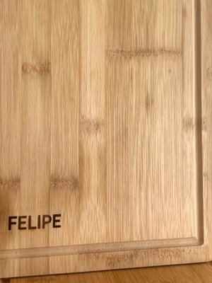 Kit 50 unid tábua de bambu personalizada 20x30
