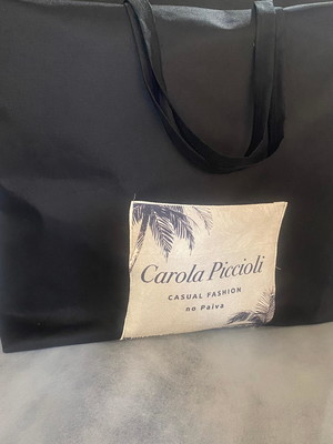 Sacolas grandes e resistentes personalizadas + bolso e zíper