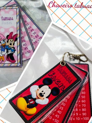 Chaveiro tabuada personalizado.