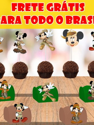 Forminha de doce mickey safari