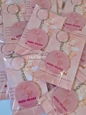 Chaveiro personalizado para lembrancinha de maternidade