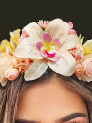 Tiara de flores -carnaval, adereços