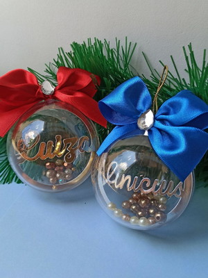 Bola natal com nome
