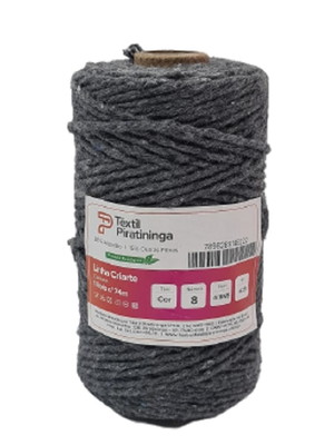 Barbante linha criarte 100g 74mts 4/8 cinza