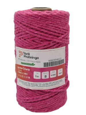 Barbante linha criarte 100g 74mts 4/8 pink